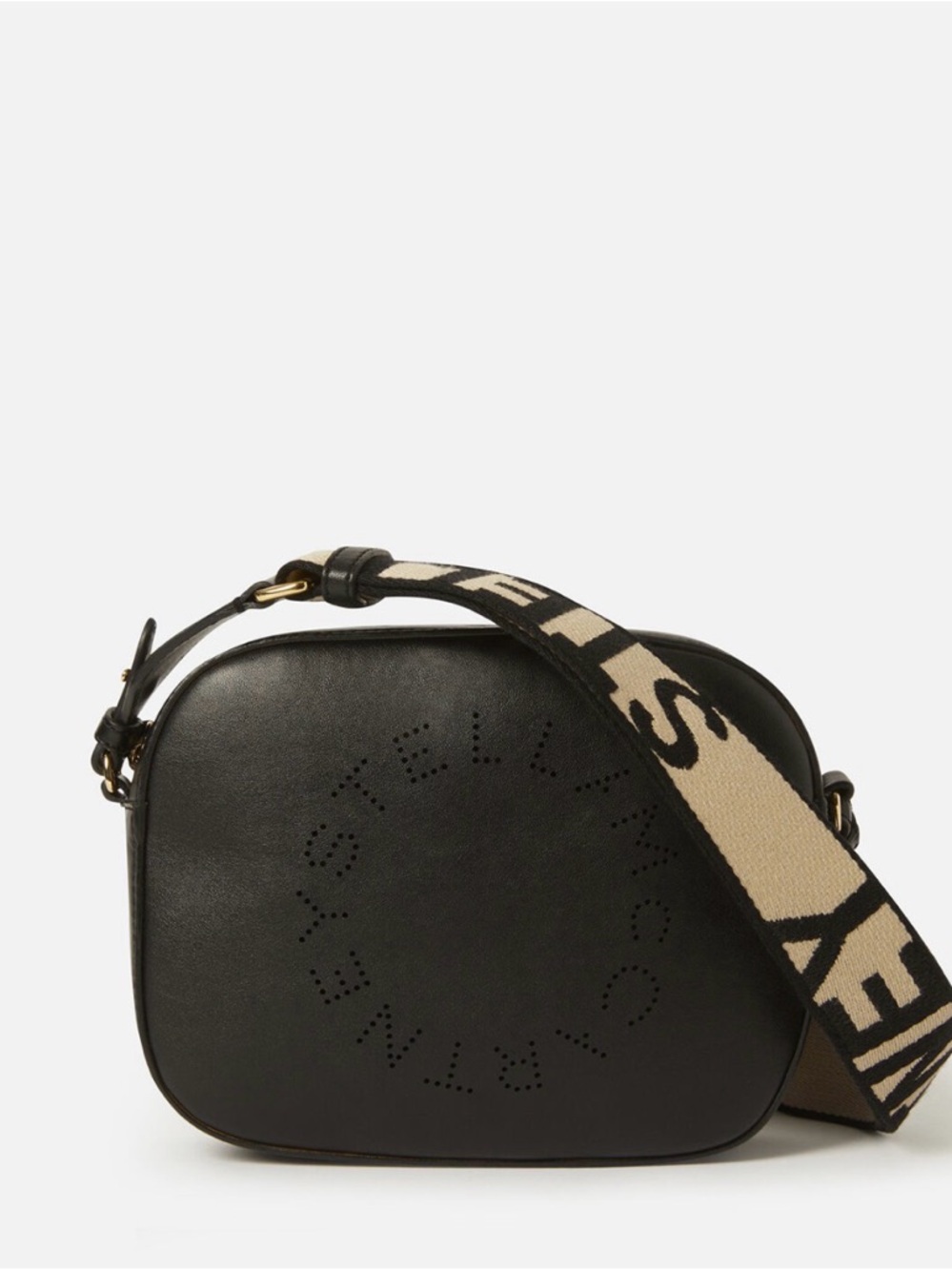 Stella McCartney Black Logo Crossbody Camera bag